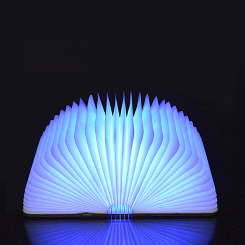 Большой размер креативные деревянные складные страницы Led форма книги красочный