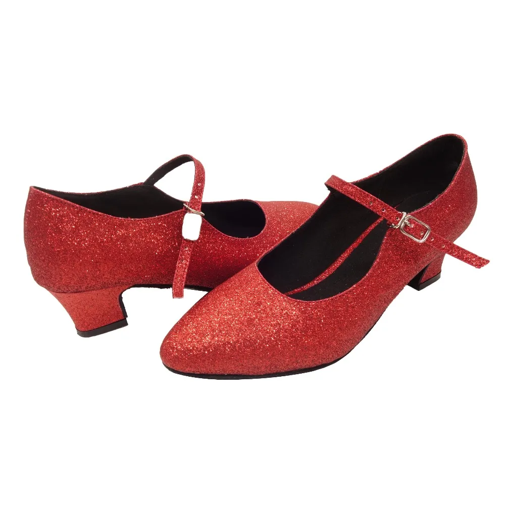 Indoor Ballroom Female Detective Gordon Salsa Soft Red PU Dance Shoes HS042 | Спорт и развлечения