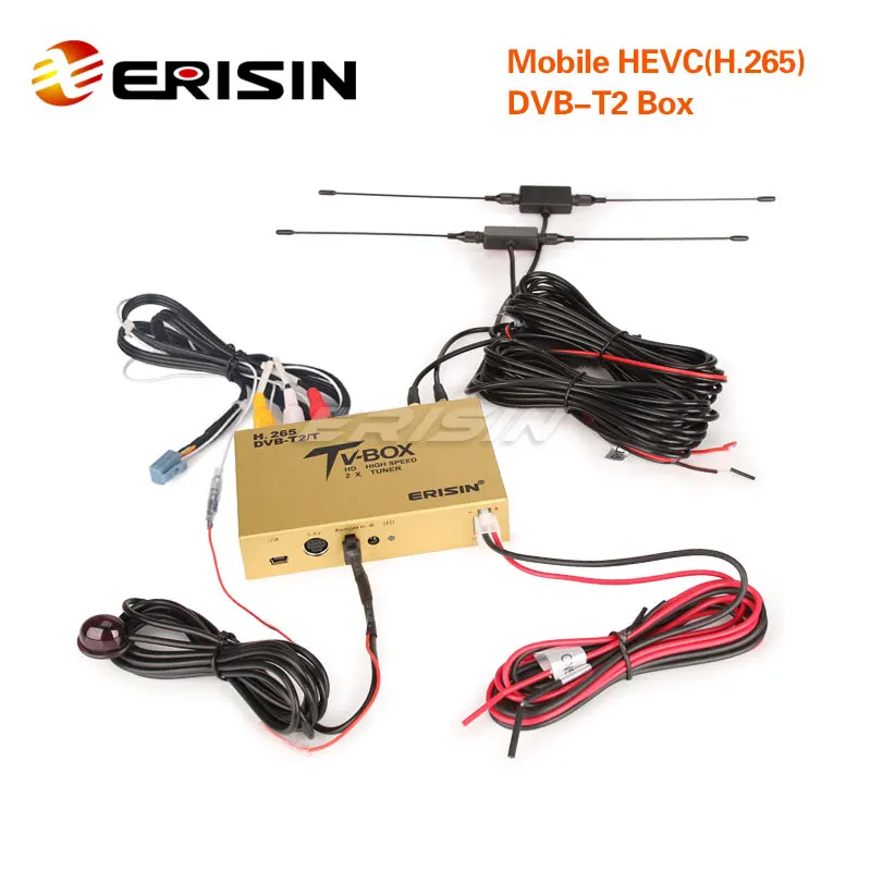 Erisin ES338 KB Car Mobile HDTV DVB T2 ресивер HEVC H.265 H.264 USB для серии ES73XX ES35XX|ТВ-приемник