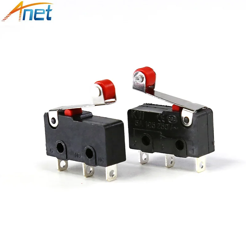 5PCS/lot Limit Switch KW11-3Z 3D Printer Part Roller Lever Endstop for 3D Printer COM and NO AC 5A 250V 20*10*6mm