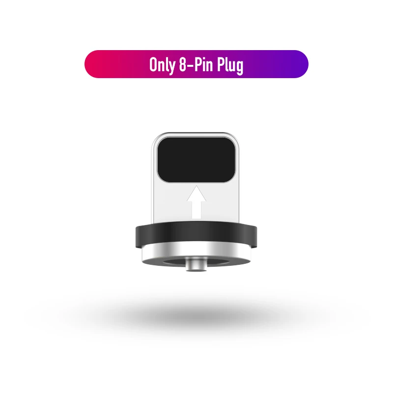 Only Plug For iPhone 1 м светодиодный магнитный USB кабель для iPhone Xs Max и usb type-C кабель Micro USB кабель для samsung Xiaomi huawei USB C адаптер - Цвет: Only Plug For iPhone