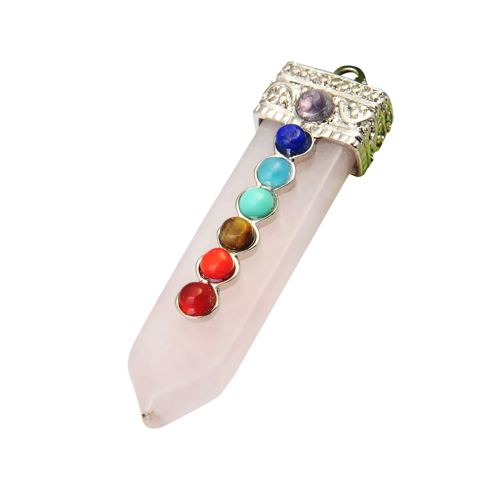 JOYA 2019 New Valentine's Day Gift Lady Pendant Natural Crystal Seven Chakra Sword Stone | Украшения и аксессуары