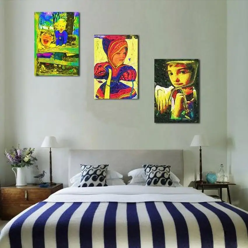

3 Pieces modern HD print figures oil painting on canvas abstract figures oil painting home decoration for living room or bedroom