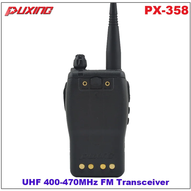Горячая Распродажа портативная рация Puxing PX 358 UHF 400 470MHz двухсторонняя fm