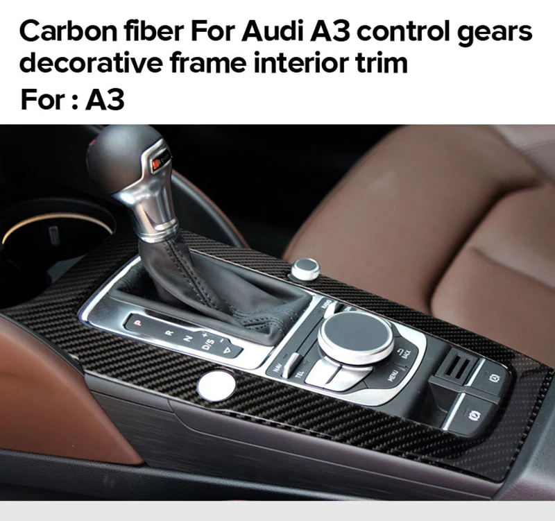 Srxtzm для Audi A3 стайлинга автомобилей интерьера Стикеры углерода Волокно Управление Шестерни Цельнокройное Панель декоративное покрытие отделка