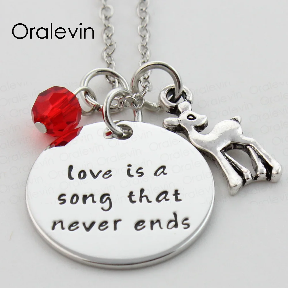 LOVE IS A SONG THAT NEVER END Charms Necklace Lover Gift Jewelry 10 шт./лот # LN266|love is|charm necklacejewelry jewelry |