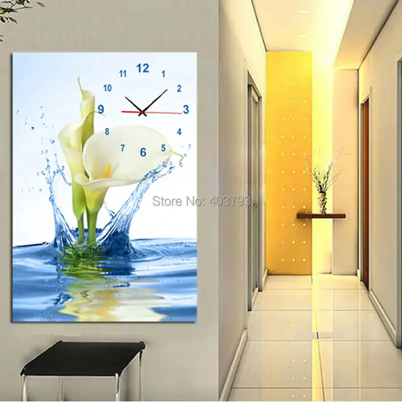 Europe Style Water Lilies Decorative Pictures Canvas Prints Oil Painting Modern Wall Art Home Decor | Дом и сад