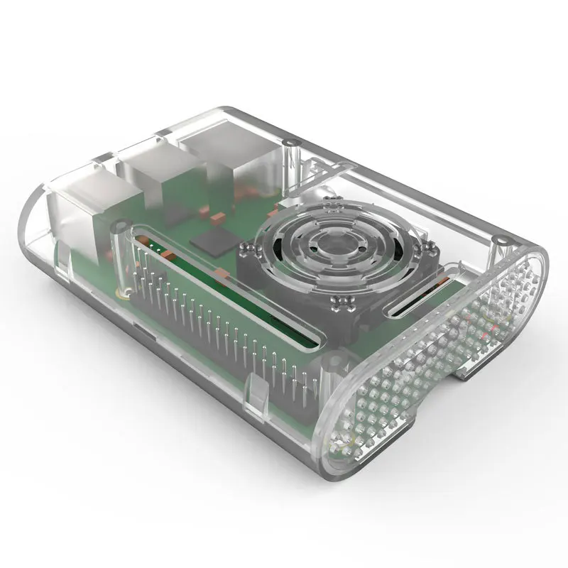 As Picture Защитный чехол для Raspberry Pi 3 с алюминиевым радиатором+ охлаждающий вентилятор+ гибкий кабель для камеры для Raspberry Pi 3 Model B - Цвет: As Picture