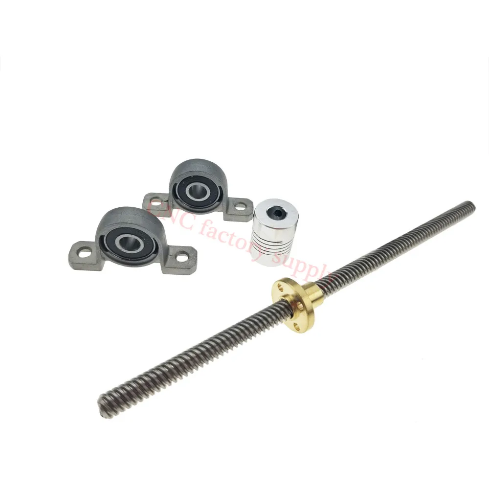 

3D принтер, T8-200, свинцовый винт из нержавеющей стали, набор с муфтой вала, диаметр 8 мм, шаг 2 мм, свинец 8 мм, длина 200 мм, бесплатная доставка