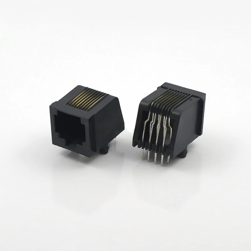 50 шт. RJ45 разъем сетевой Пластиковый черный 8-контактный кабель интерфейс PCB