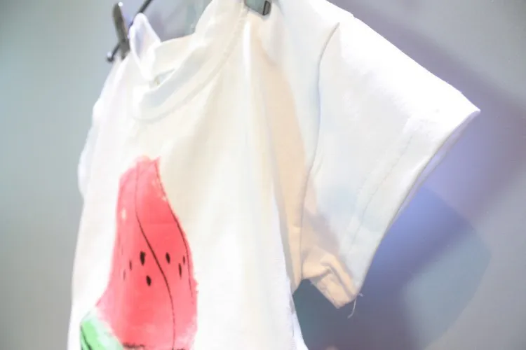 Костюм детский летний из топа и брюк с принтом арбуза | Мать ребенок