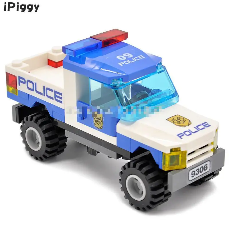IPiggy 2018 новые 84 шт блоки кирпичики наборы город образовательный полицейский пикап