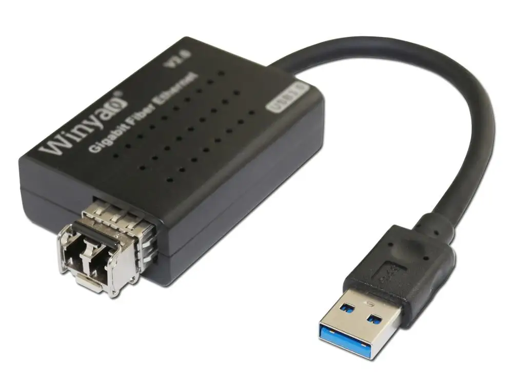 Winyao USB1000F-SX USB 3 0 гигабитный оптоволоконный Ethernet сетевой адаптер SFP NIC 1000 Мбит/с SX LC