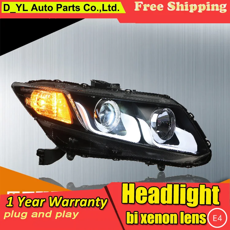 Автостайлинг для Honda Civic фары 2011-2015 светодиодная фара передняя drl проектор H7 hid