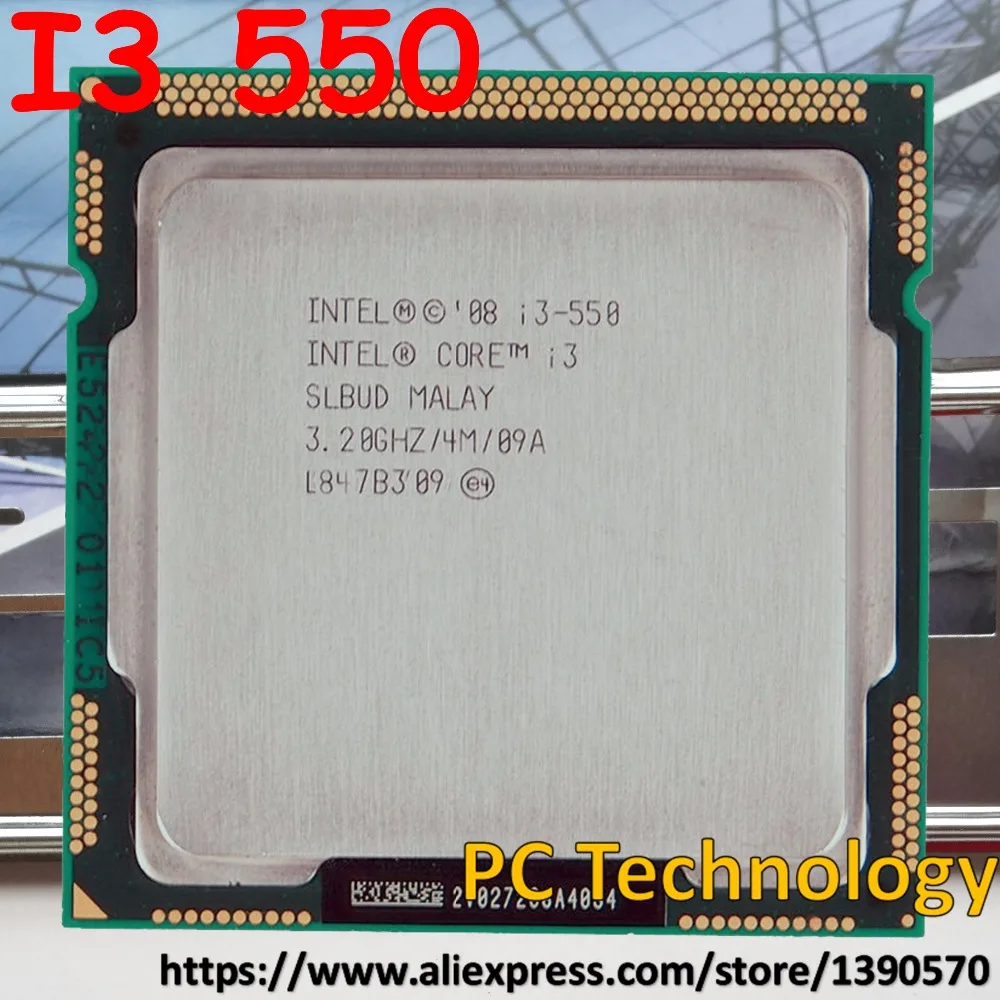 Оригинальный процессор Intel I3 550 ЦПУ Core I3-550/3 20 ГГц/LGA1156 /4 Мб/двухъядерный/Бесплатная