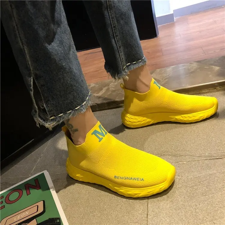Women Chunky Sneakers Platform yellow white Thick Sole Ladies Female Vulcanize Shoes Women Casual fashion Platform Sneakers