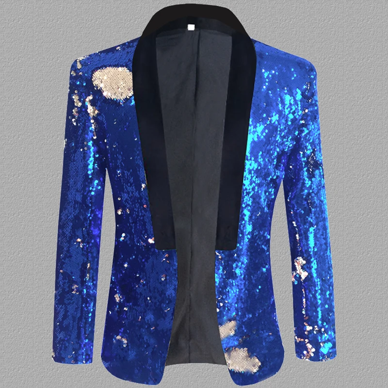 Flip sequins blazer men suits designs jacket mens stage costumes singers clothes dance star style dress rock masculino homme | Мужская