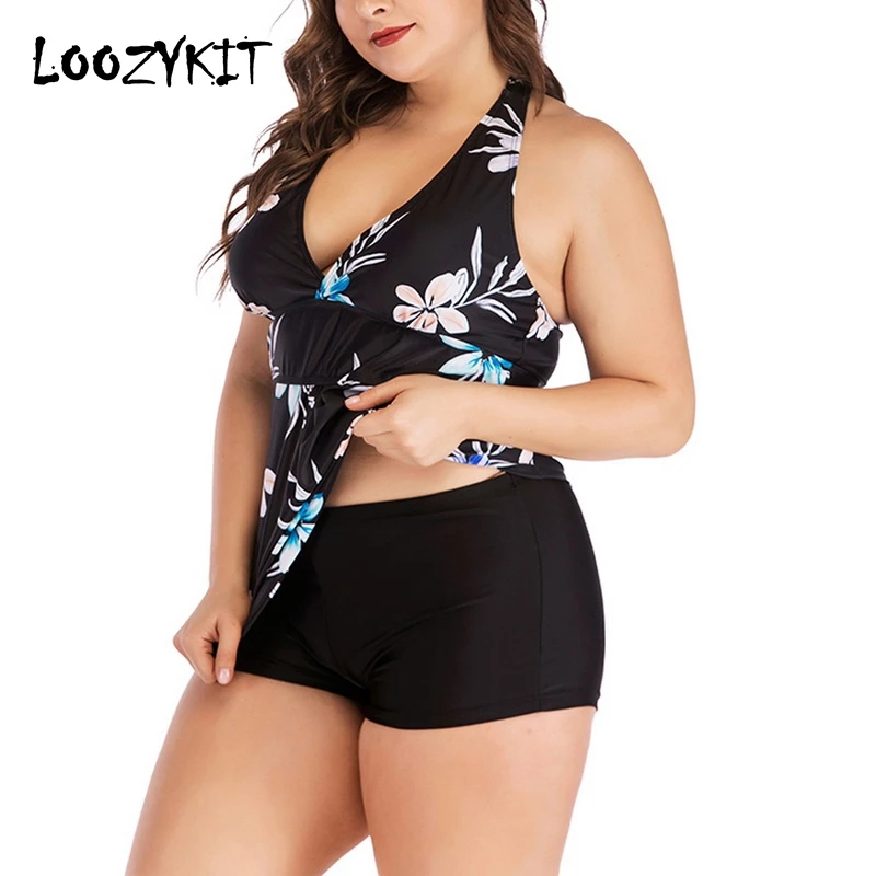 Женский купальник с глубоким v образным вырезом Loozykit купальный костюм из двух