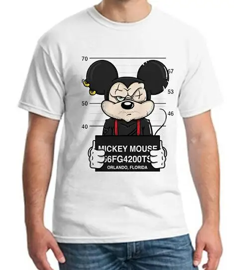 white tshirt Мужская футболка с принтом Микки Мауса, футболки с Микки Маусом, новые мужские футболки, футболки для пар с забавными собачками и мышками из мультфильмов, большие повседневные футболки MJ - Цвет: white tshirt