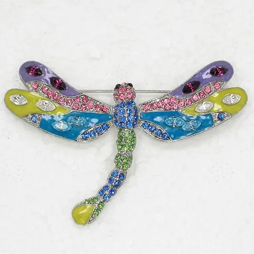

Dragonfly Brooch Colorful Rhinestone Pin brooches C983 E
