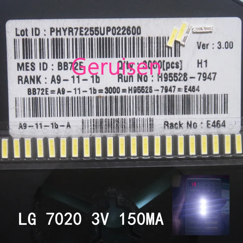 100 шт. LED подсветка ТВ Высокая мощность 0 5 Вт 3 в 7020 холодный белый для LG LCD TV