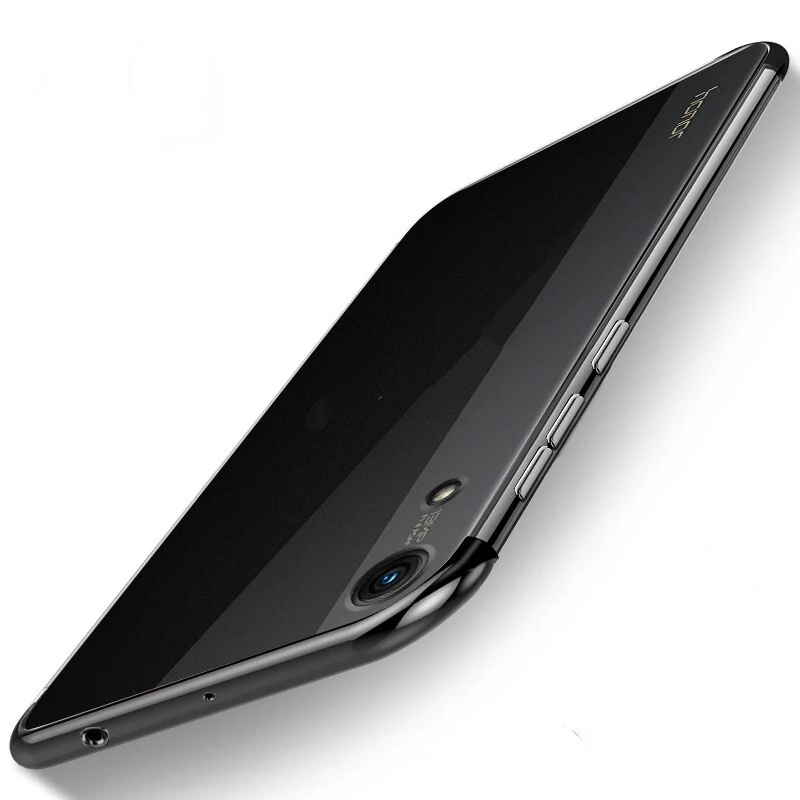 EXUNTON для huawei Honor 8A Мягкий противоударный ультра тонкий бампер чехол для Honor 8A Простой Прозрачный задний Чехол из термополиуретана и силикона