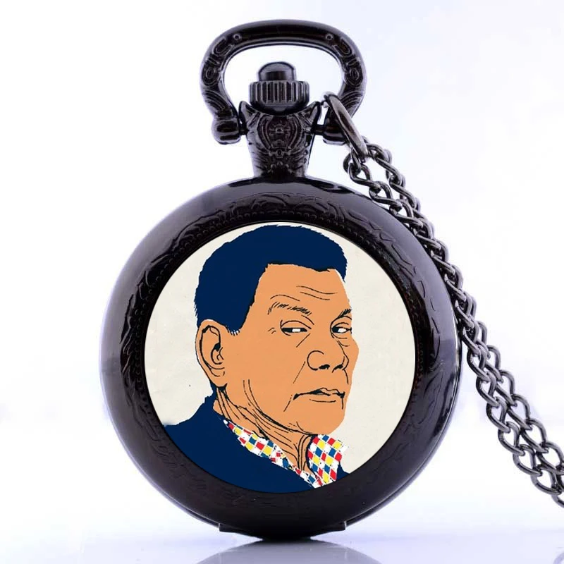 Philippines President Rodrigo Duterte and USA Donald Trump Pocket Watch Necklace | Украшения и аксессуары