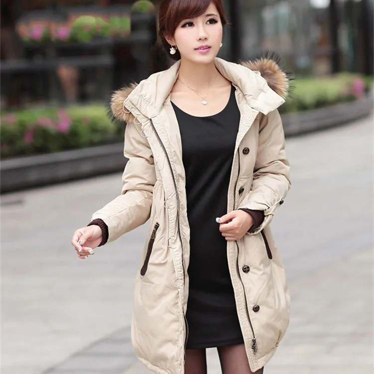 2014 зима хлопка мягкой куртки длинные участки большой код утолщенной мех бумер