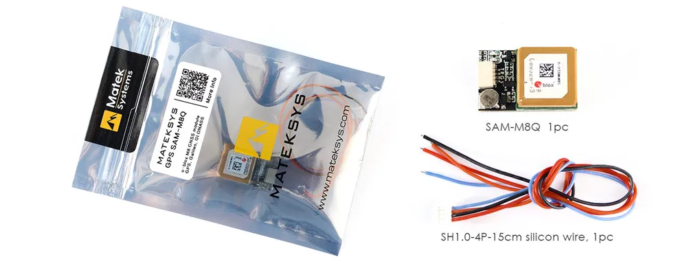 Оригинальный Matek Systems SAM M8Q GPS модуль Поддержка ГЛОНАСС Галилео QZSS SBAS для