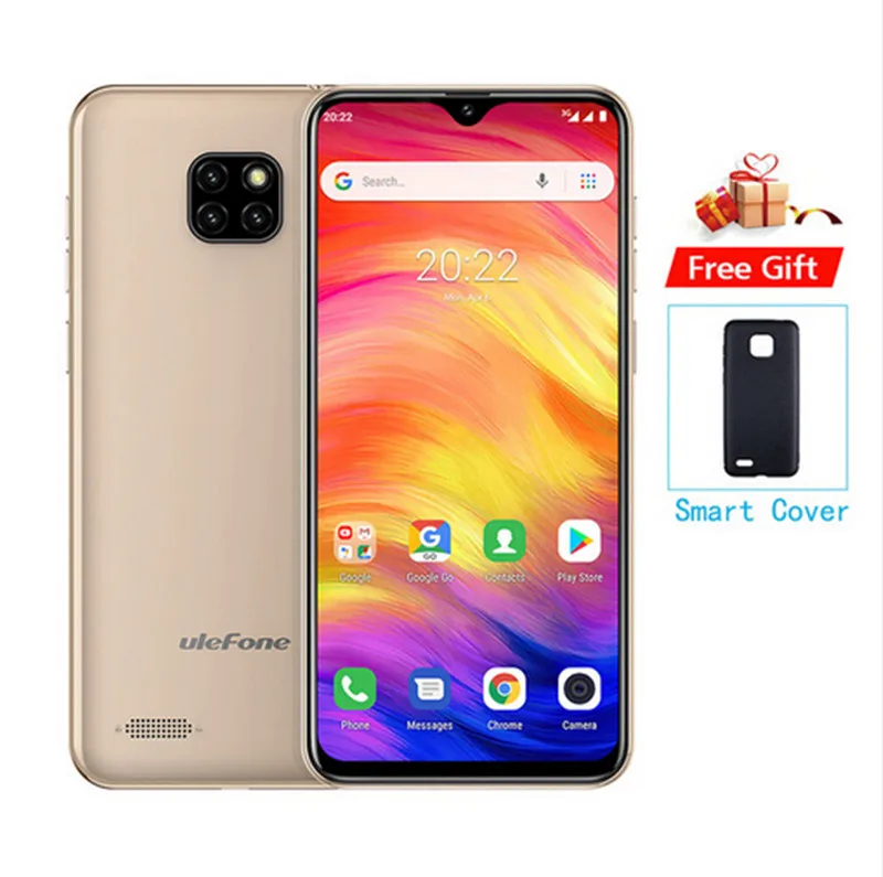 as show Смартфон Ulefone Note 7, 6,1 дюймов, 1 ГБ ОЗУ, 16 Гб ПЗУ, четырехъядерный процессор MT6580A, 3500 мАч, Face ID, три камеры заднего вида, мобильный телефон Android GO - Цвет: as show