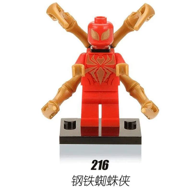 30 шт. XH 211 Строительные Блоки Super Heroes Мстители Алые Паук Mini Star Wars Фигурки Детей