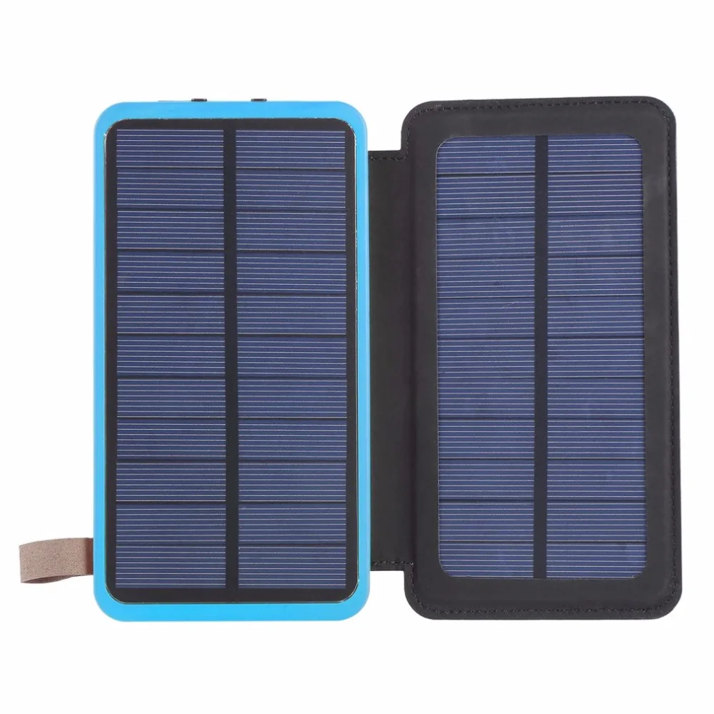 Солнечное зарядное устройство 20000 мАч, двойной USB, складной аккумулятор Solar7w, солнечное зарядное устройство, внешняя батарея для смартфонов, цвет радуги