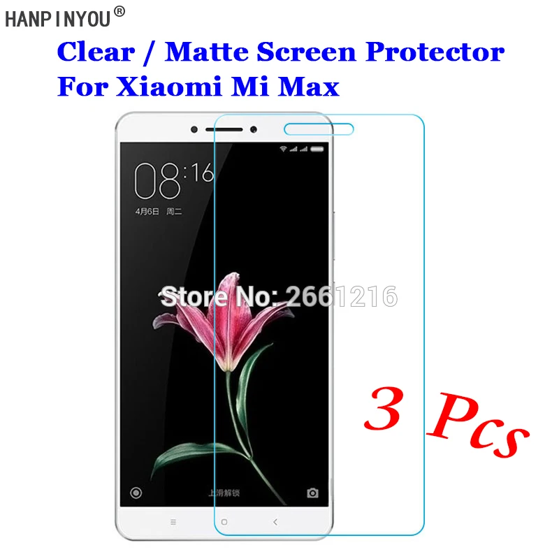 3 шт./лот защитная пленка для экрана Xiaomi Mi Max матовая Антибликовая HD 6 44 дюйма|screen