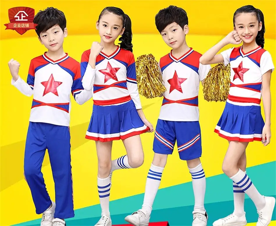Современная детская одежда Черлидинга для выступлений мальчиков и девочек с