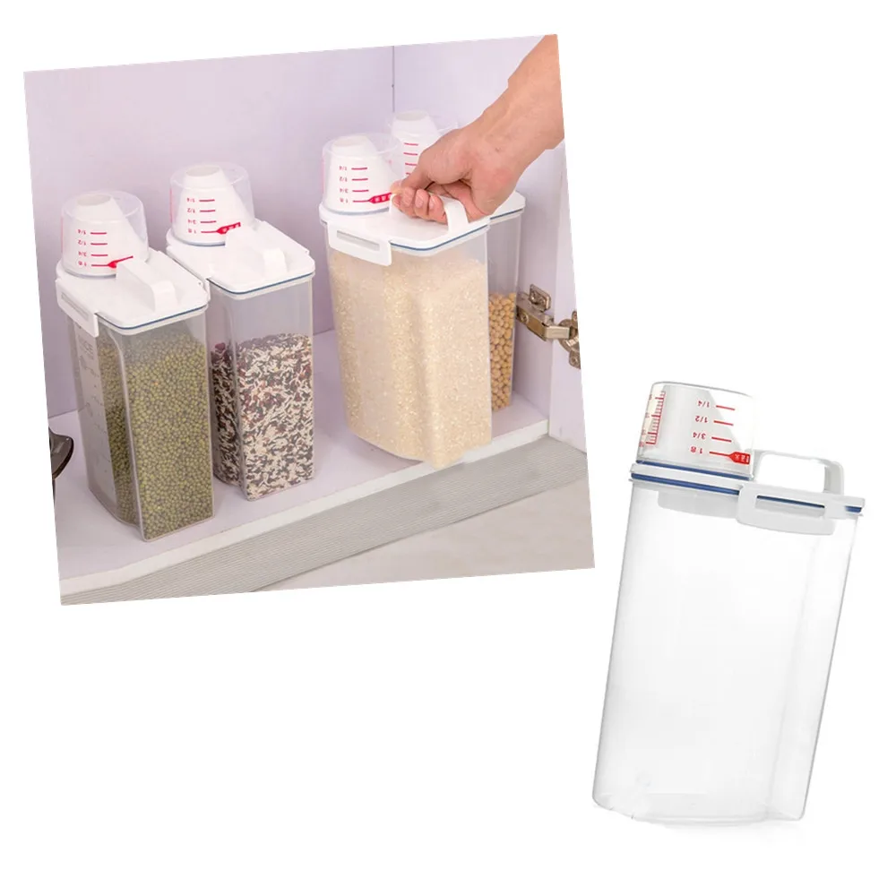 2L Plastic Cereal Dispenser Storage Box Kitchen Food Grain Rice Container Nice L0314 | Дом и сад