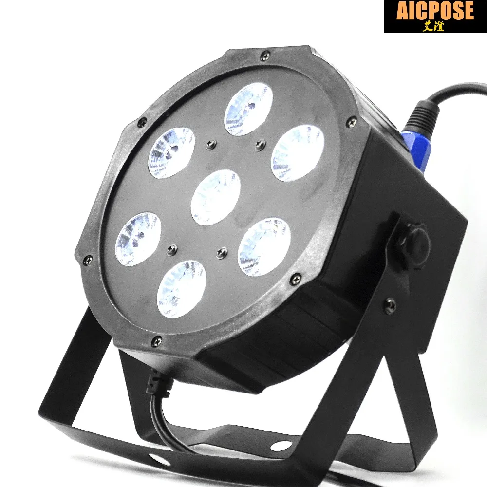 25 Угол большой объектив 7x12 Вт led Par огни RGBW 4в1 плоский par led dmx512 Дискотека профессиональный сценический dj оборудование