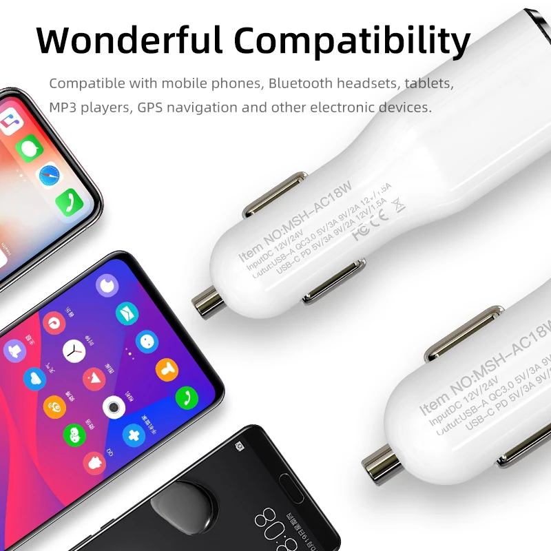 IHaitun быстрая 30 Вт Тип C PD автомобильная настенная USB зарядка док-станция для
