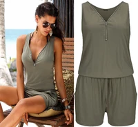women summer rompers jumpsuit beach casual playsuits plus size jumpsuit for women 2020 beach shorts pants 5xl sleeveless