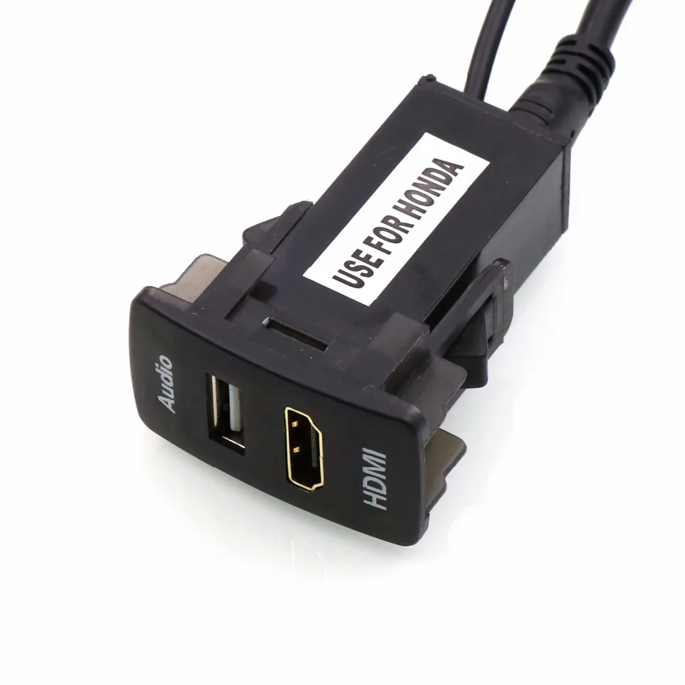 Автомобильное зарядное устройство с аудиовходом USB и разъемом HDMI для Honda Civic Spirior