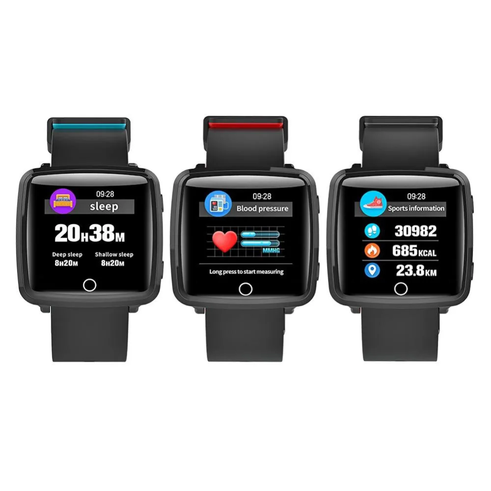 BL89 Bluetooth 1.3Inch TFT IPS Touch Color Screen Blood Pressure Heart Rate Monitor Sports Fitness Tracker Smart Watch Bracelet |