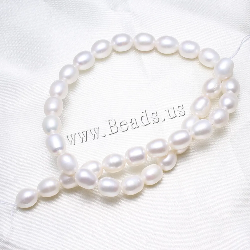 

Cultured Rice Freshwater Pearl Beads Natural White 9-10mm Approx 0.8mm Sold Per Approx 15.5 Inch Strand