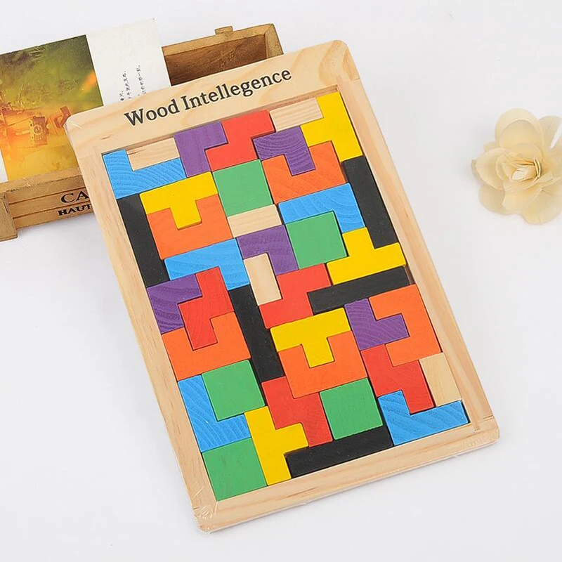 Детские деревянные головоломки Tangram/головоломки игрушки игра тетрис детская