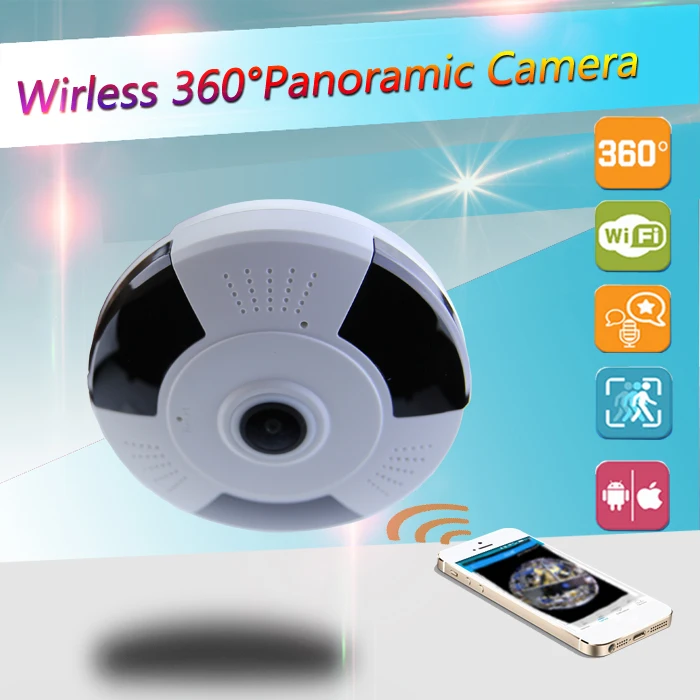 960P HD ip камера рыбий глаз панорама ИК ночного видения Wifi 360 градусов полный обзор
