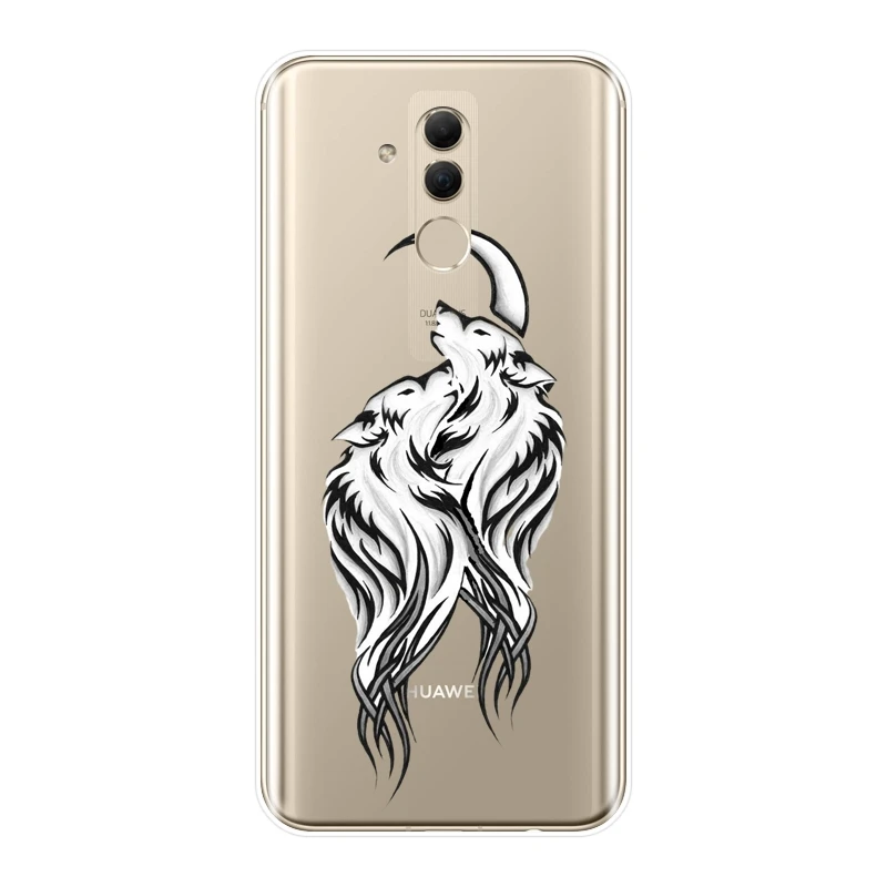 Чехол для Huawei Mate 20 10 9 Pro силиконовый мягкий чехол с животными волком оленем