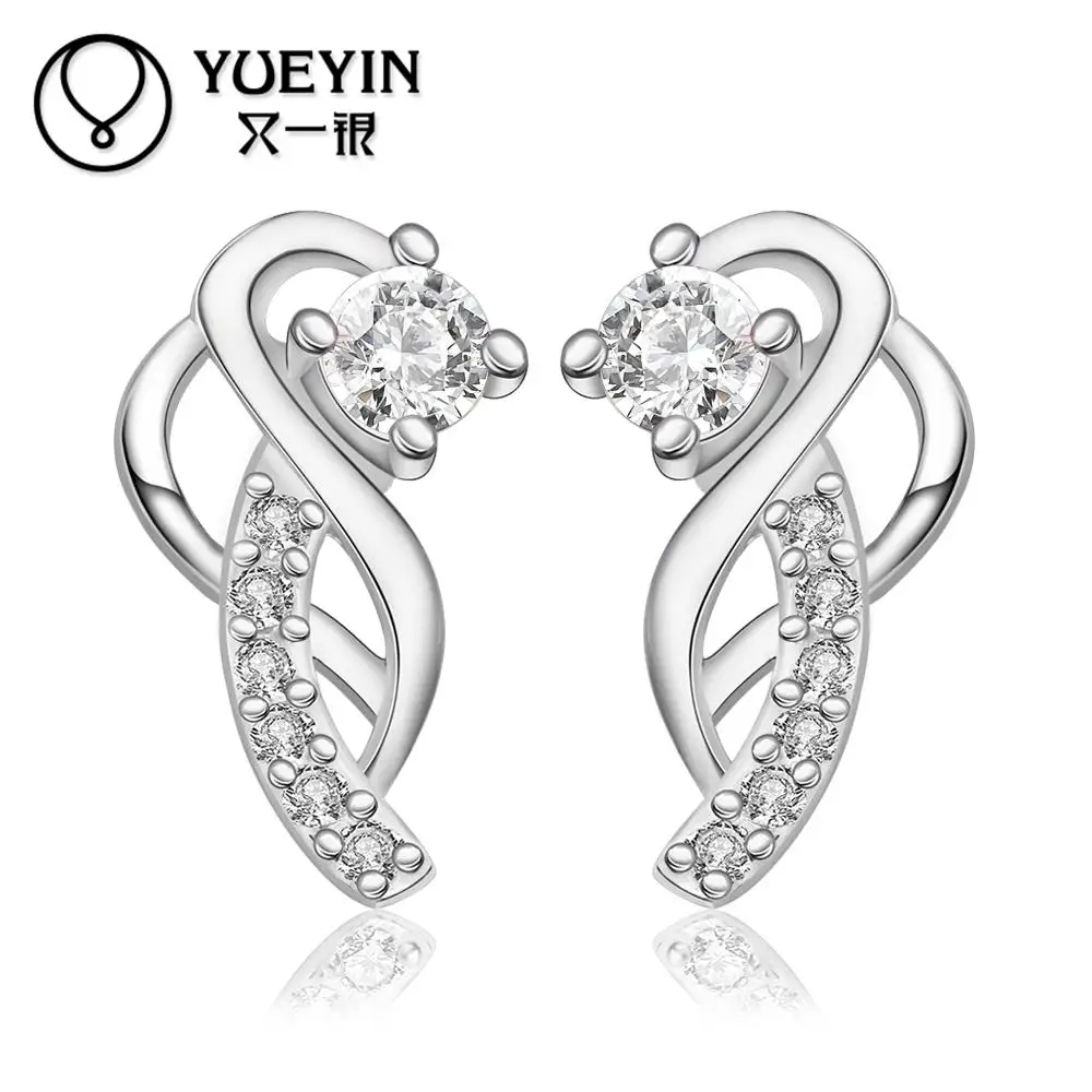 E499 Бесплатная доставка изящных ювелирных изделий серьги серебряные для женщин