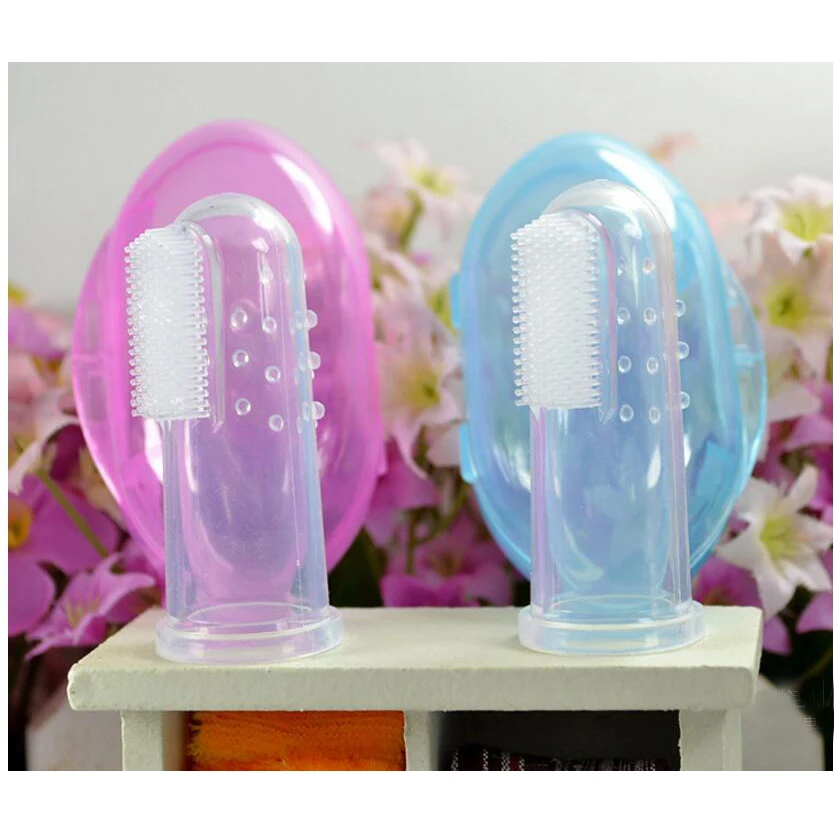 2 шт. детские резиновые зубные щётки с чехлом|baby toothbrush|baby training toothbrushteething toothbrush |