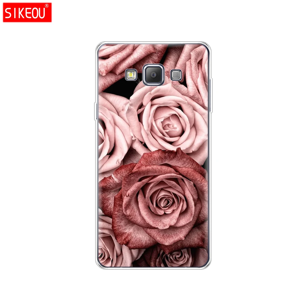 61813 Силиконовый чехол для Samsung Galaxy A3 A3 A5 A7 A500 A510 A520 A300 A310 A320 A700 A710 A720 и изображениями красочного цветка розы пиона - Цвет: 61813