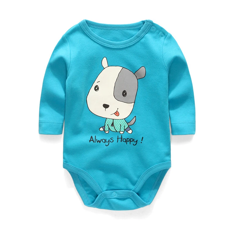 Baby boy romper 2018 newborn baby clothing cotton long sleeves body suits O-neck cartoon dog infant clothes |