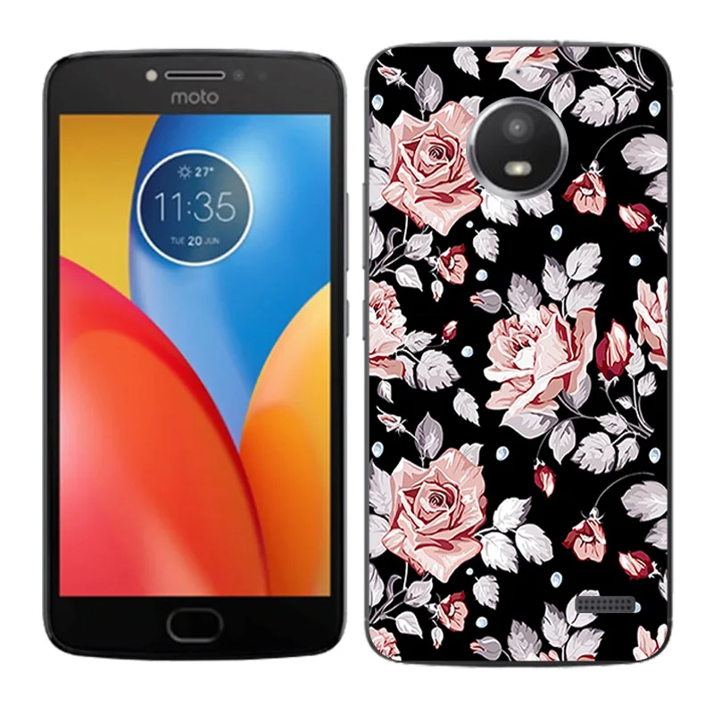 Для Motorola Moto E4 чехол Необычные окрашенные 5 0 &quotсиликоновые чехлы для телефонов E