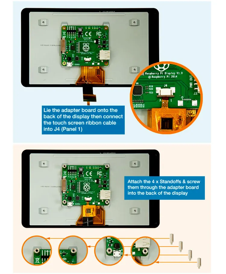 Raspberry Pi 7 дюймов сенсорный экран Экран Дисплей Поддержка для 10-сенсорной панелью Raspberry Pi 4 Pi 3 нулевой Экран